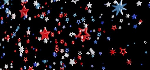Festive 4th of July background with red, white, and blue stars. Perfect for celebrations!