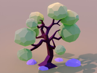 Arbol low poly (No IA)