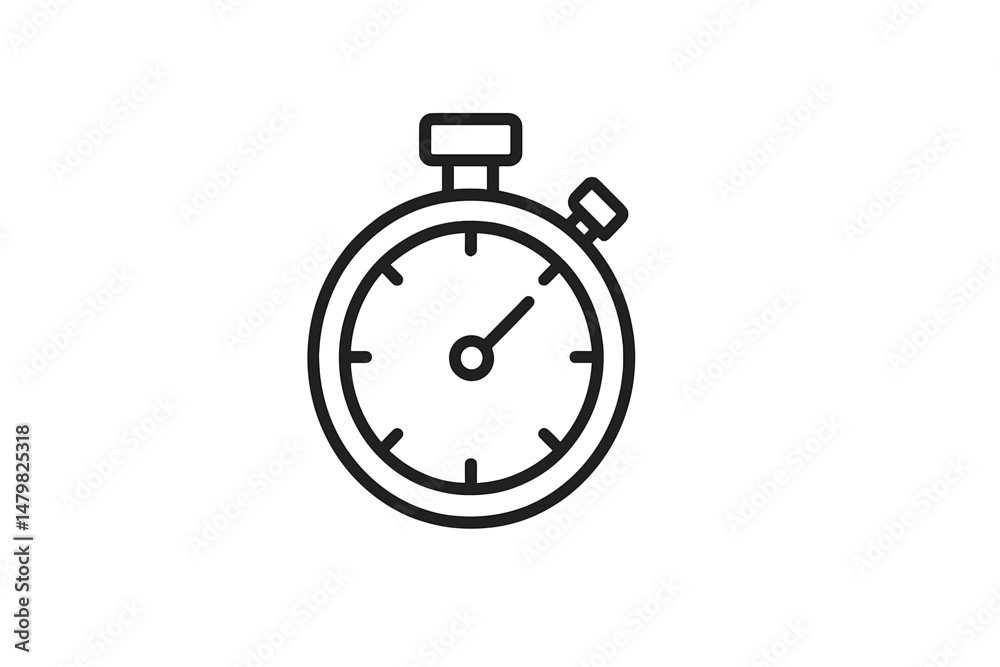 Leinwandbilder collection of minimalist web icons featuring a stopwatch designed for digital applications and user 
