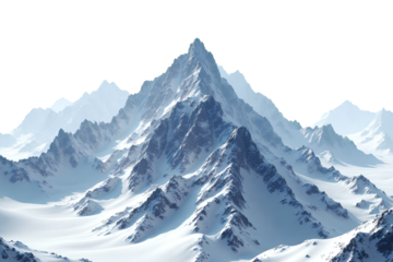 mountains in the snow