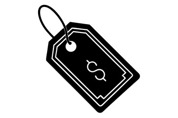 price tag silhouette vector, price tag symbol