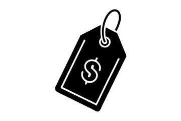 price tag silhouette vector, price tag symbol