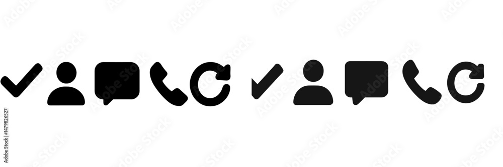 Poster web icons representing communication and connectivity for digital platforms and applications