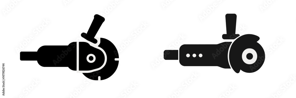 Leinwandbilder set of web icons depicting various orientations of a handheld cutting tool for digital design purpos