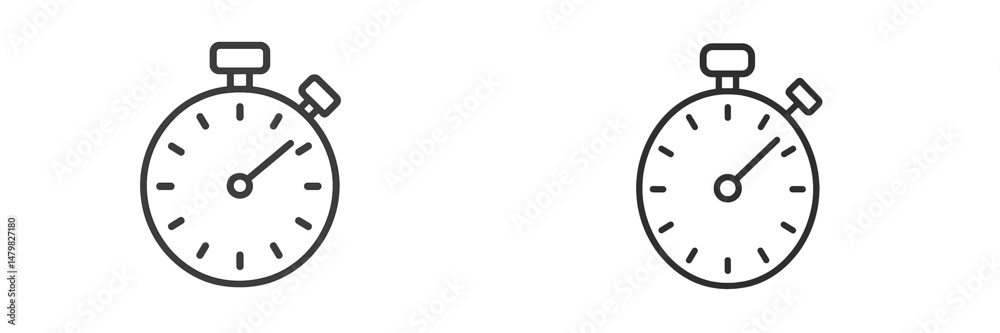 Fototapete web icons featuring simple stopwatch designs for timers and productivity applications