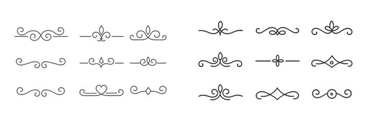 Obraz premium Decorative web icons set featuring various elegant designs suitable for web applications and graphic projects