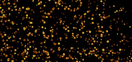 Abstract background with gold bokeh lights. Perfect for celebrations!