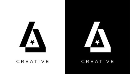 A Initial Letter Logo Design Icon Vector Template Element 