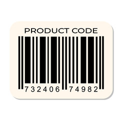 Product Code Label with Barcode