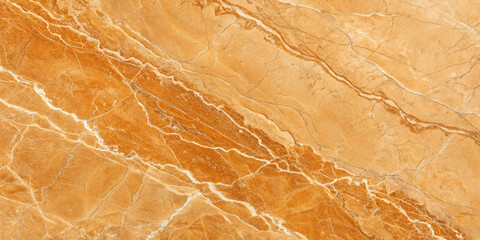 Warm golden-orange marble with soft, delicate white veins running diagonally across. Smooth texture, subtle highlights, and a sunlit earthy tone define this elegant natural stone