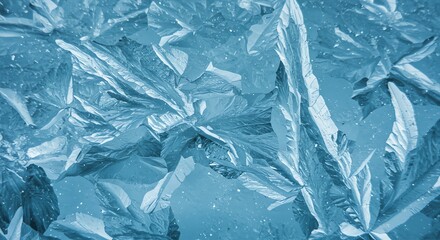 Abstract ice crystal formation background