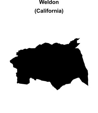 Weldon (California) blank outline map
