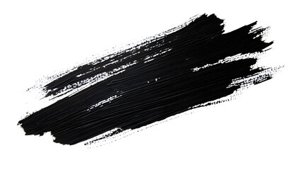 Isolated Black Marker Paint Texture Stroke on White Background