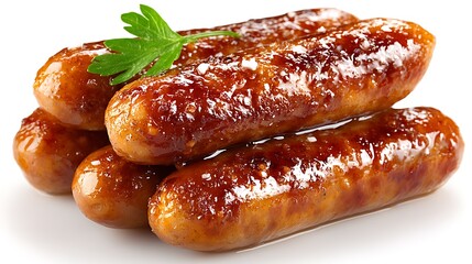 Juicy Grilled Sausages with Closeup Food Shot. (1)
