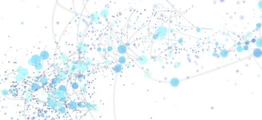 Abstract background with blue dots and lines. Perfect for technology, connection, and network concepts.