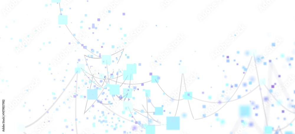 Fototapete Modern technology background. Abstract digital network connection. Data flow concept.