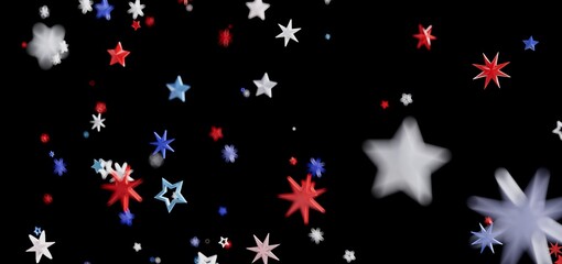 Celebrate with this vibrant background featuring red, white, and blue stars. Perfect for holidays!