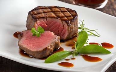Filet mignon, perfect for a special dinner, celebrated for its tender meat, exquisite flavor and often paired with gourmet sides and sauces for an exceptional dining experience.
