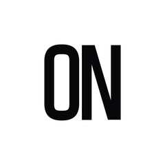 ON monogram logo design letter text name symbol monochrome logotype alphabet character simple logo