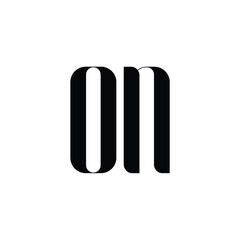 ON monogram logo design letter text name symbol monochrome logotype alphabet character simple logo