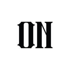 ON monogram logo design letter text name symbol monochrome logotype alphabet character simple logo