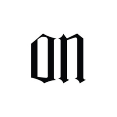 ON monogram logo design letter text name symbol monochrome logotype alphabet character simple logo