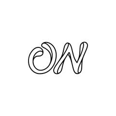 Obraz premium ON monogram logo design letter text name symbol monochrome logotype alphabet character simple logo