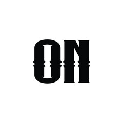 ON monogram logo design letter text name symbol monochrome logotype alphabet character simple logo