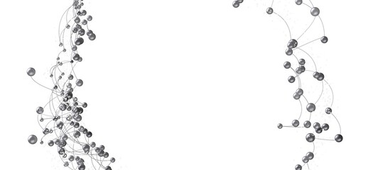 Abstract background with connected dots and lines.  Network, technology, connection concept.