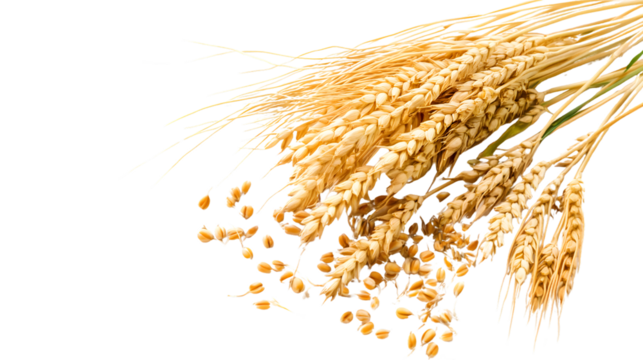 Rich Harvest Concept with Whole Barley Ear Wheat - Farming Agriculture Image