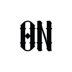 ON monogram logo design letter text name symbol monochrome logotype alphabet character simple logo