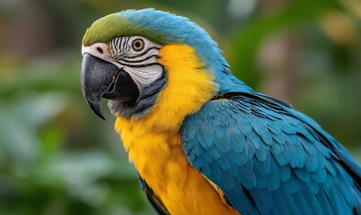 Obraz premium Striking macaw posing with vibrant plumage