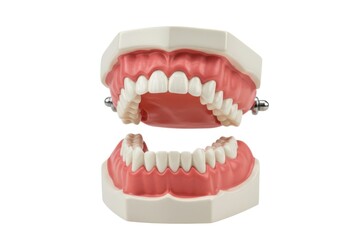 Obraz premium Dental model isolated on white background showing teeth and gums