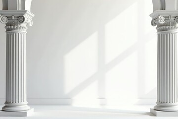 White background with subtle Roman-esque motifs, abstract, white, vector