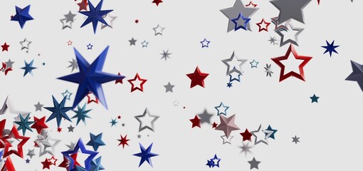 Celebrate Independence Day with this vibrant image of red, white, and blue stars.