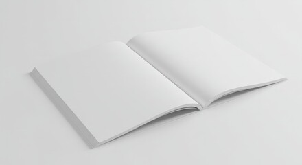 Open blank magazine mockup showcasing clean design and editorial potential
