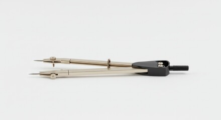 Fototapeta premium Precision Tool: Close-up of a Drawing Compass for Geometrical Accuracy