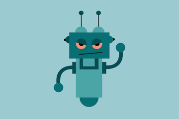 robot vector flat icon