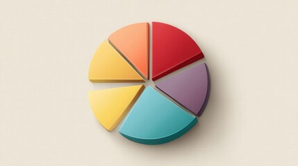 Obraz premium Colorful Pie Chart Icon Data Visualization Graphic