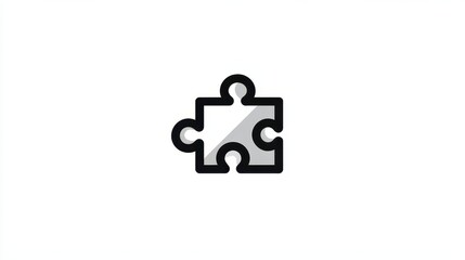 Fototapeta premium Strategic Puzzle Piece Vector Icon Solution, Strategy, Teamwork