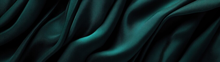 Deep teal fabric draped in luxurious folds