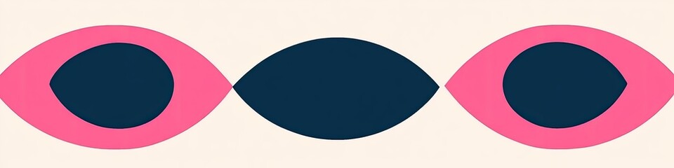 Pink and navy ovals in a repeating pattern