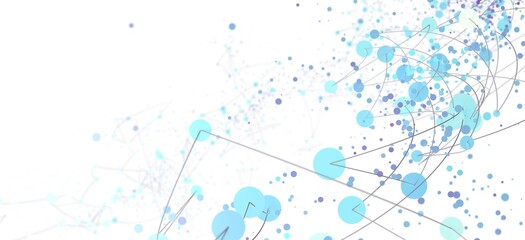 Abstract background with flowing network connections, dots, and lines. Ideal for technology, data, and connectivity concepts.