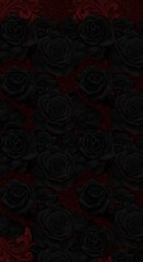 Velvet Black Roses: Dark Romance Texture