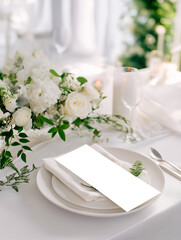 Wedding Menu Mockup – 4x9.25 in