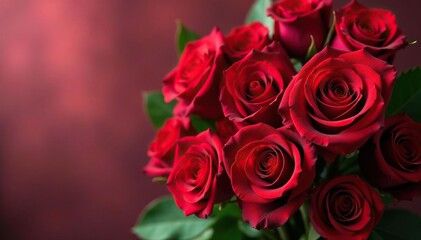 Close-up of a heart-shaped arrangement of red roses , valentines, petal, elegant