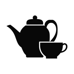 Tea pot icon vector

