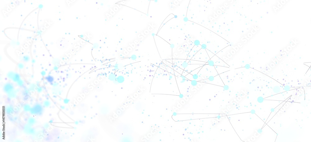 Fototapete Abstract background with connecting dots and lines.  Perfect for technology, network, and connection concepts.