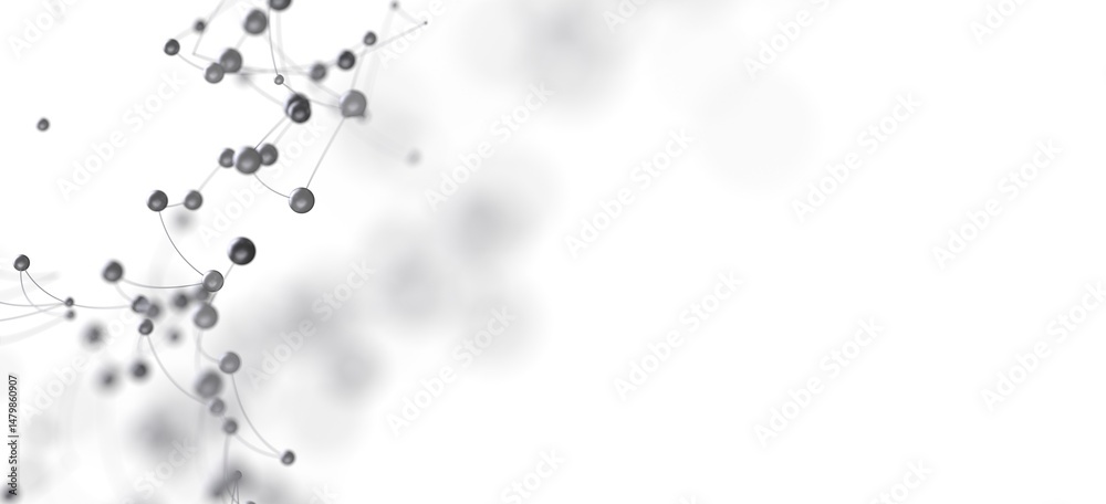 Leinwandbilder Modern abstract background image of connected dots and lines. Perfect for technology, network, and connection concepts.
