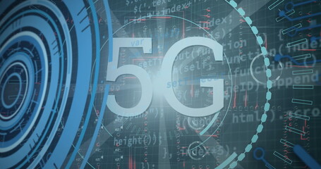 Image of 5g and data processing over servers